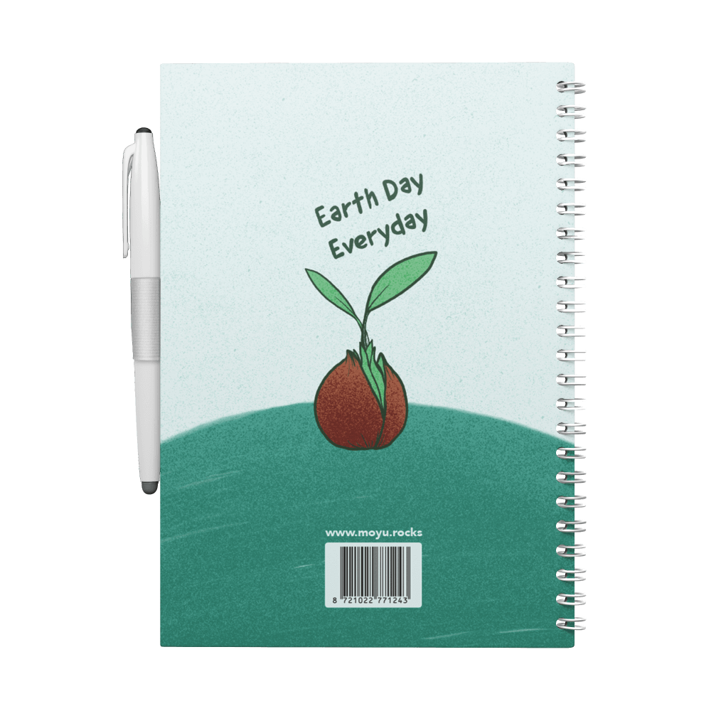 A5 Earth Day notebook back cover
