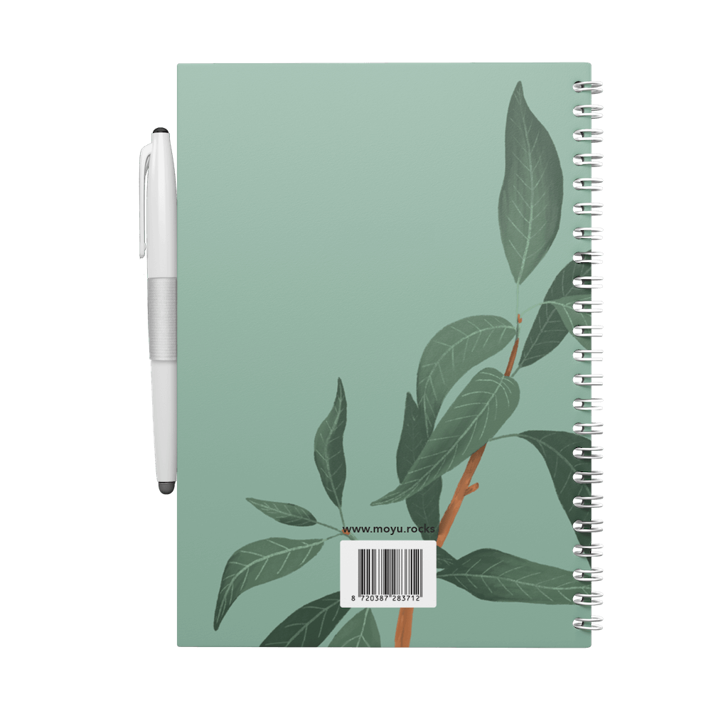 A5 erasable notebook Lovely Leaf back cover