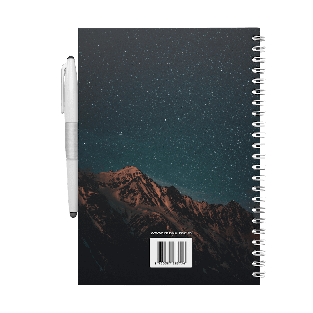 A5 erasable notebook Midnight Mountain back cover