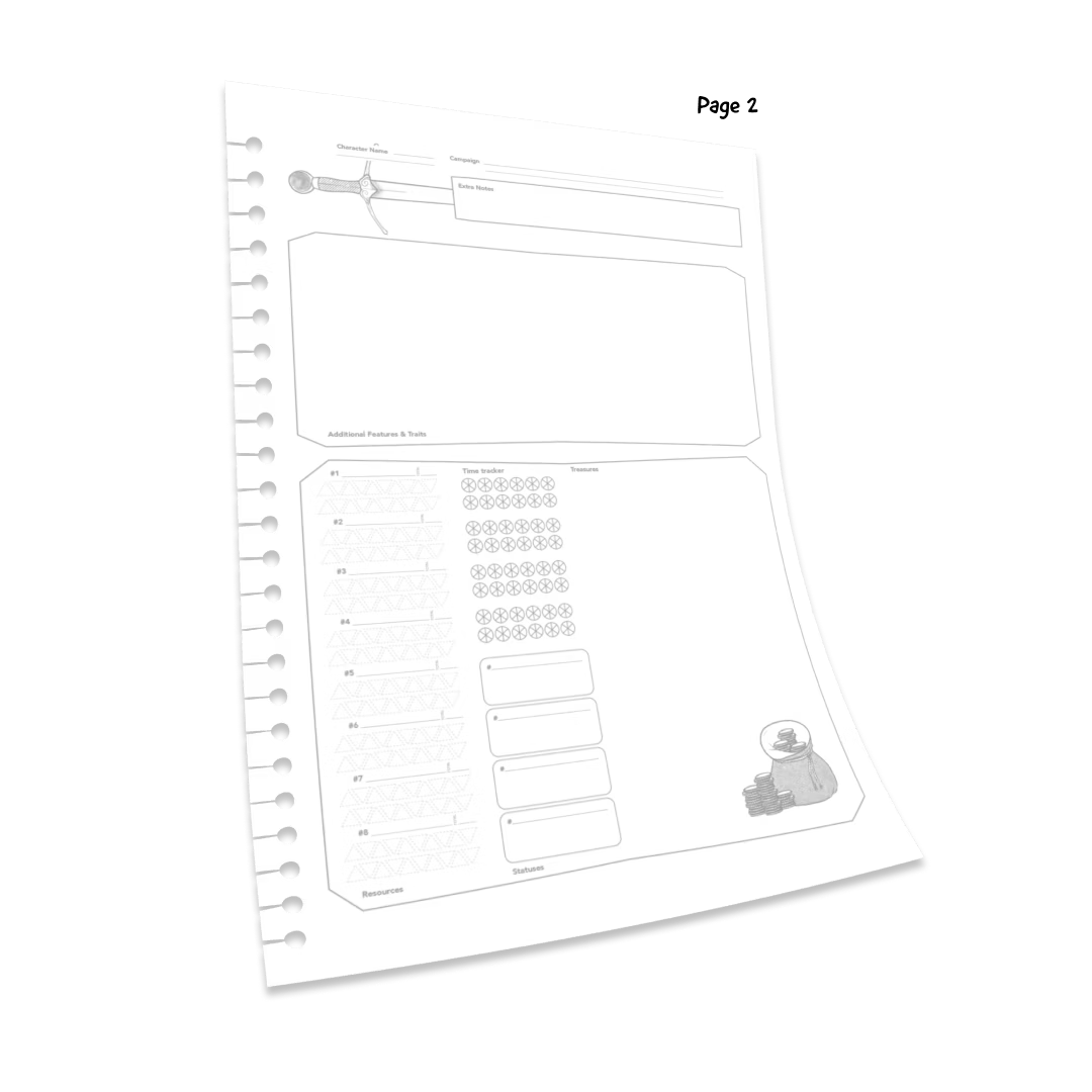 Erasable D&D Character Sheets