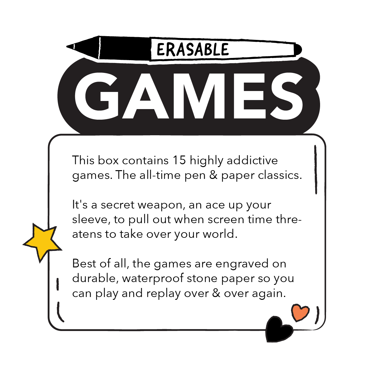 Erasable games description