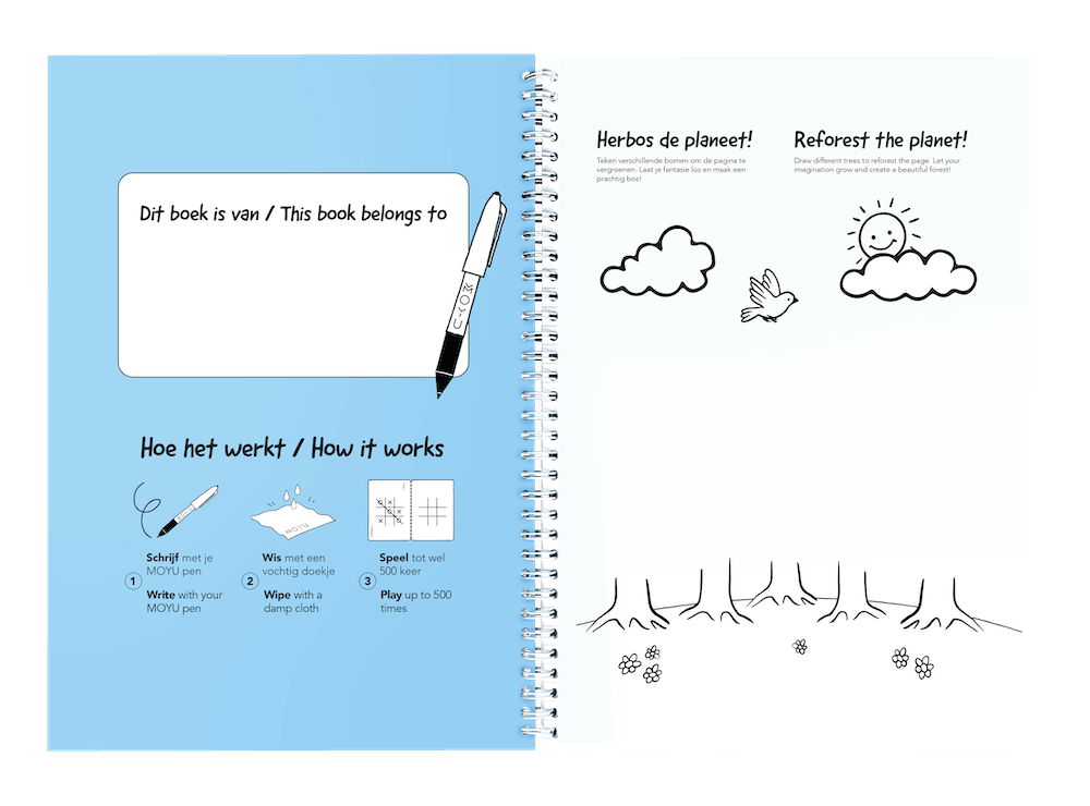 Erasable kids playbook bilingual for 5 year olds
