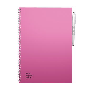 Erasable notebook A4 Passion Pink front cover