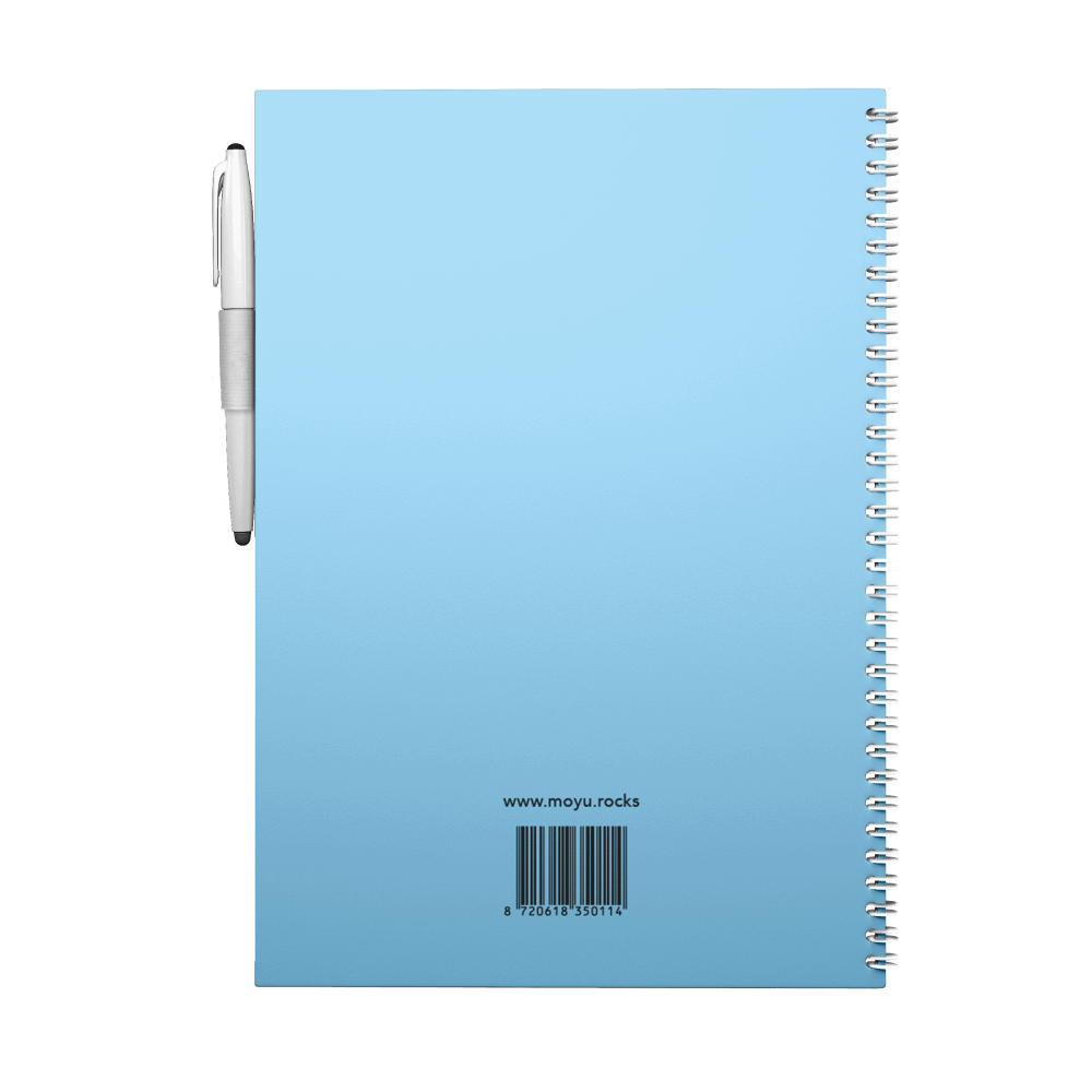 Erasable notebook A4 Sky Blue back cover