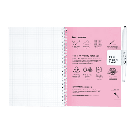 Erasable notebook A5 Love Garden inside back cover