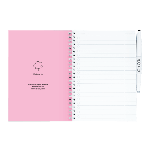 Erasable notebook A5 Love Garden inside front cover