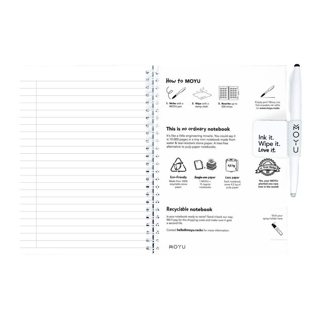Erasable notebook A5 New Cosmos inside back cover