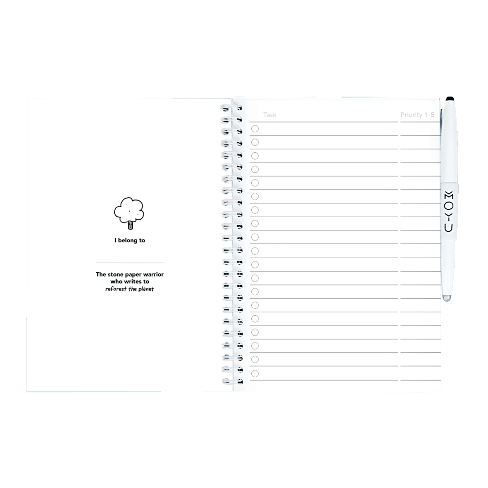 Erasable notebook A5 New Cosmos inside front cover