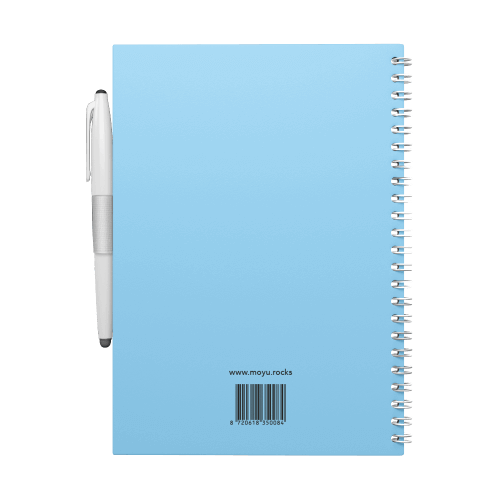 Erasable notebook A5 Sky Blue back cover