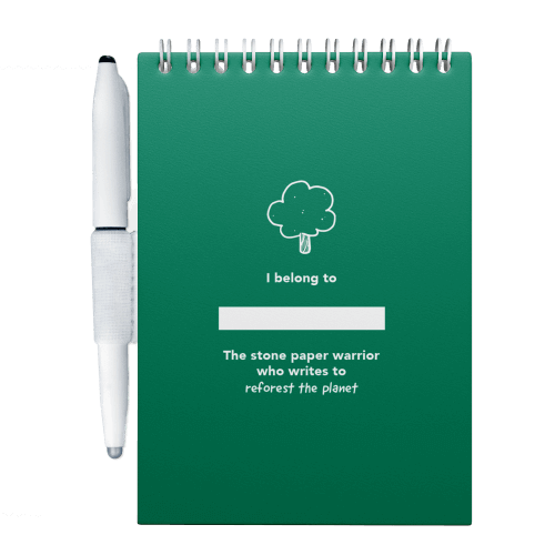 Erasable notebook A6 Forest Green inside front cover