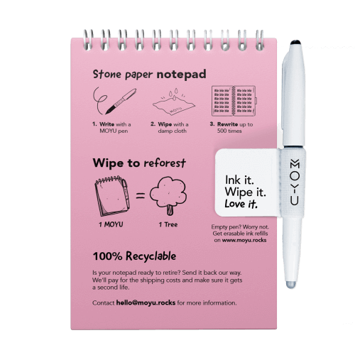 Erasable notebook A6 Love Garden inside back cover