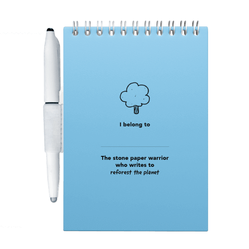 Erasable notebook A6 Sky Blue inside front cover