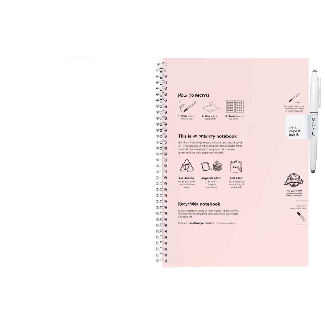 Uitwisbaar Schoolschrift A4 – Blanco Pagina's