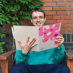 guy-browsing-a-flamingo-desert-A4-erasable-notebook