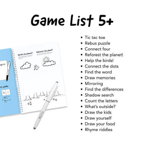 List of erasable games for 5 to 8 year olds