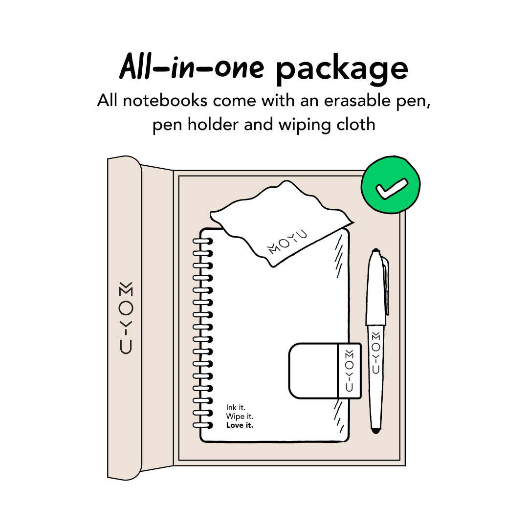 Erasable Notebook A4 - Pitch Black