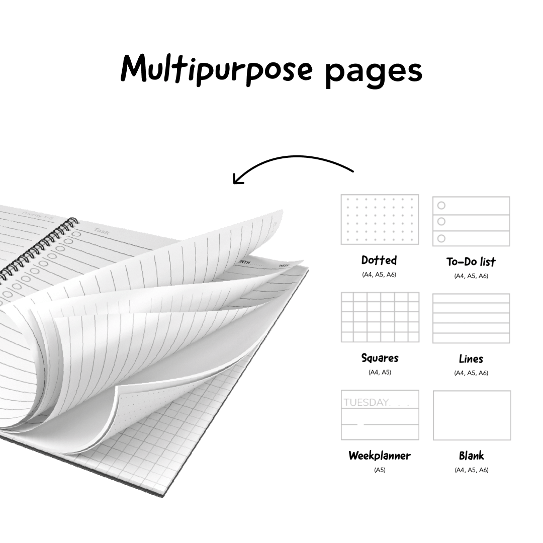 Erasable Notebook A4 - Pitch Black