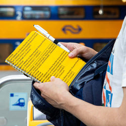 ns-recycled-plastic-notebook-train-schedule-cover
