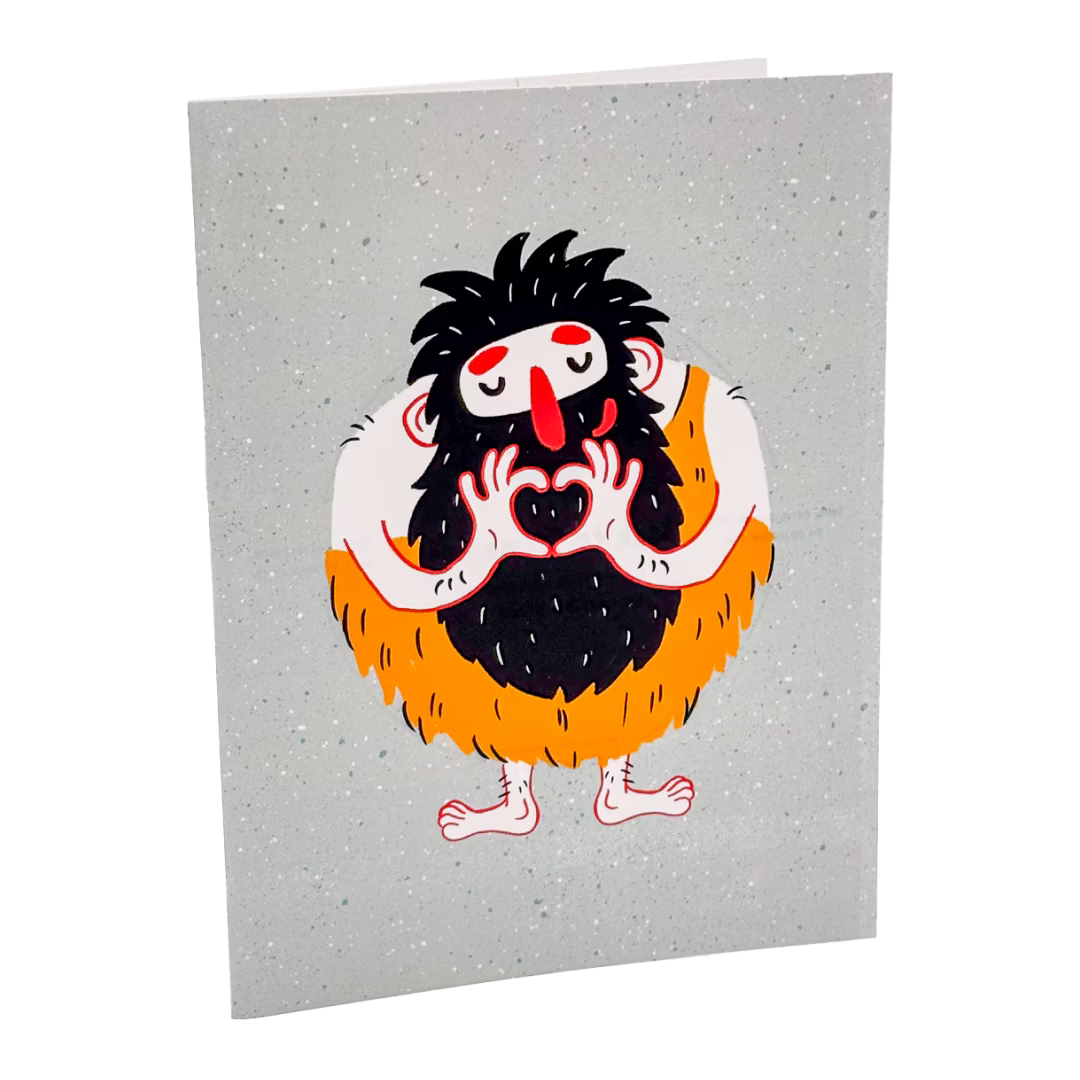 Caveman – Herbruikbare Postkaart