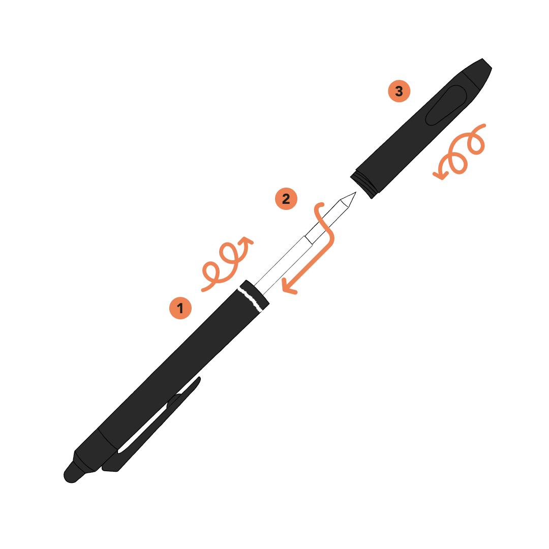 Erasable Clicker Pen Trifecta