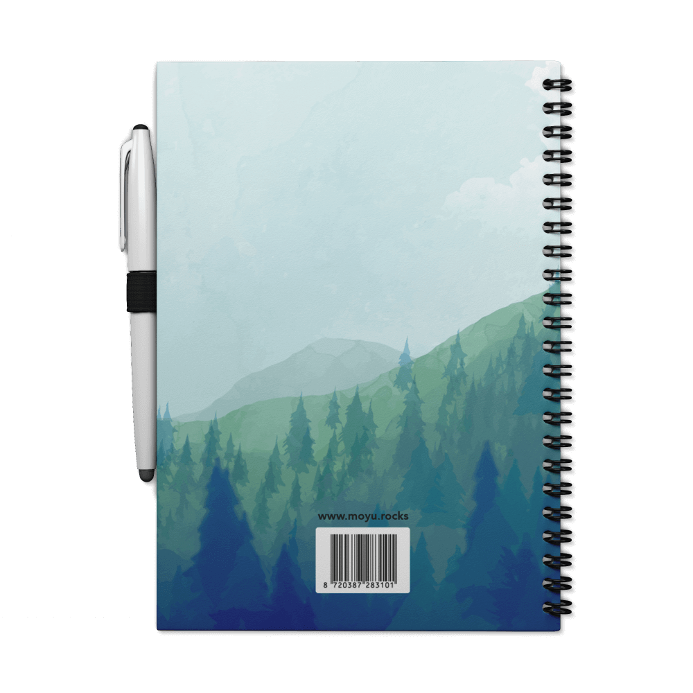 A5 erasable notebook Misty Mountain back cover