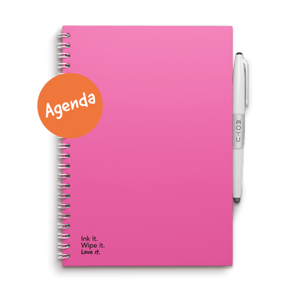 Erasable agenda A5 Passion Pink front cover