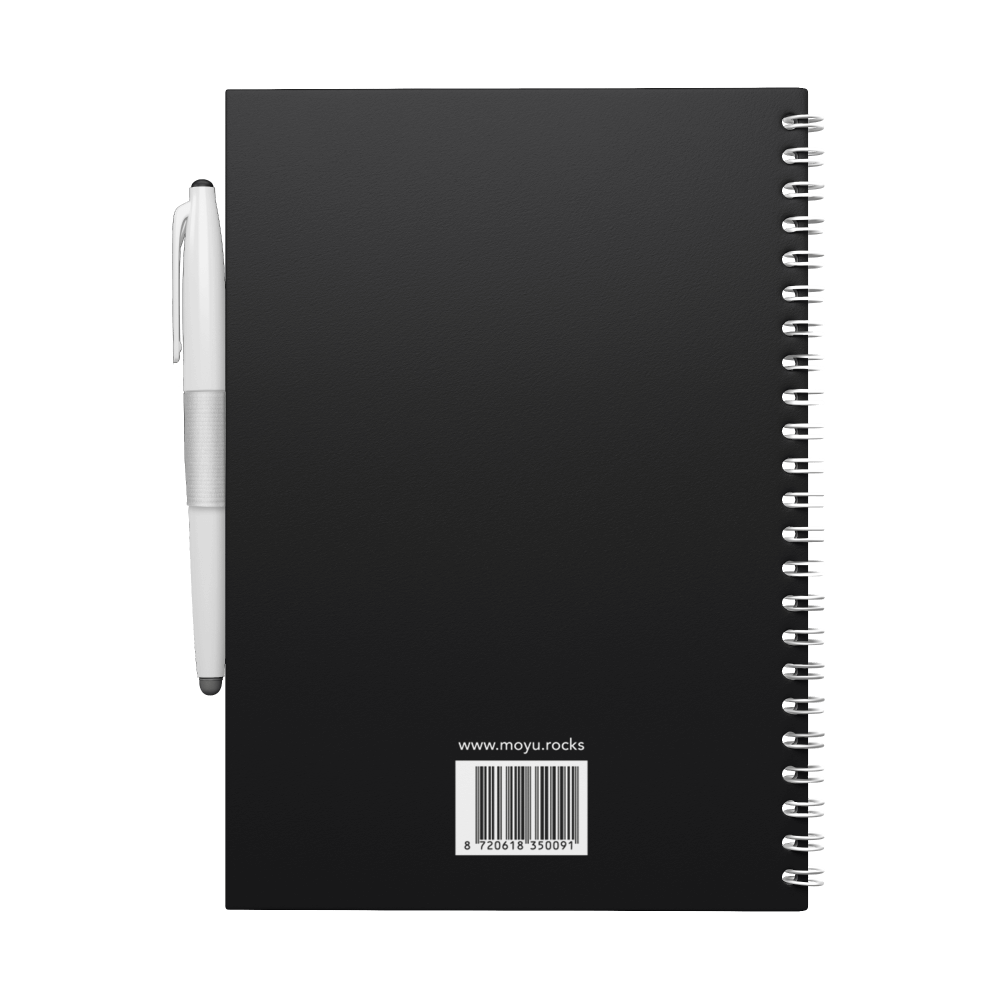 Erasable agenda A5 Pitch Black back cover