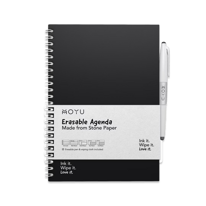 Erasable agenda A5 Pitch Black front-cover