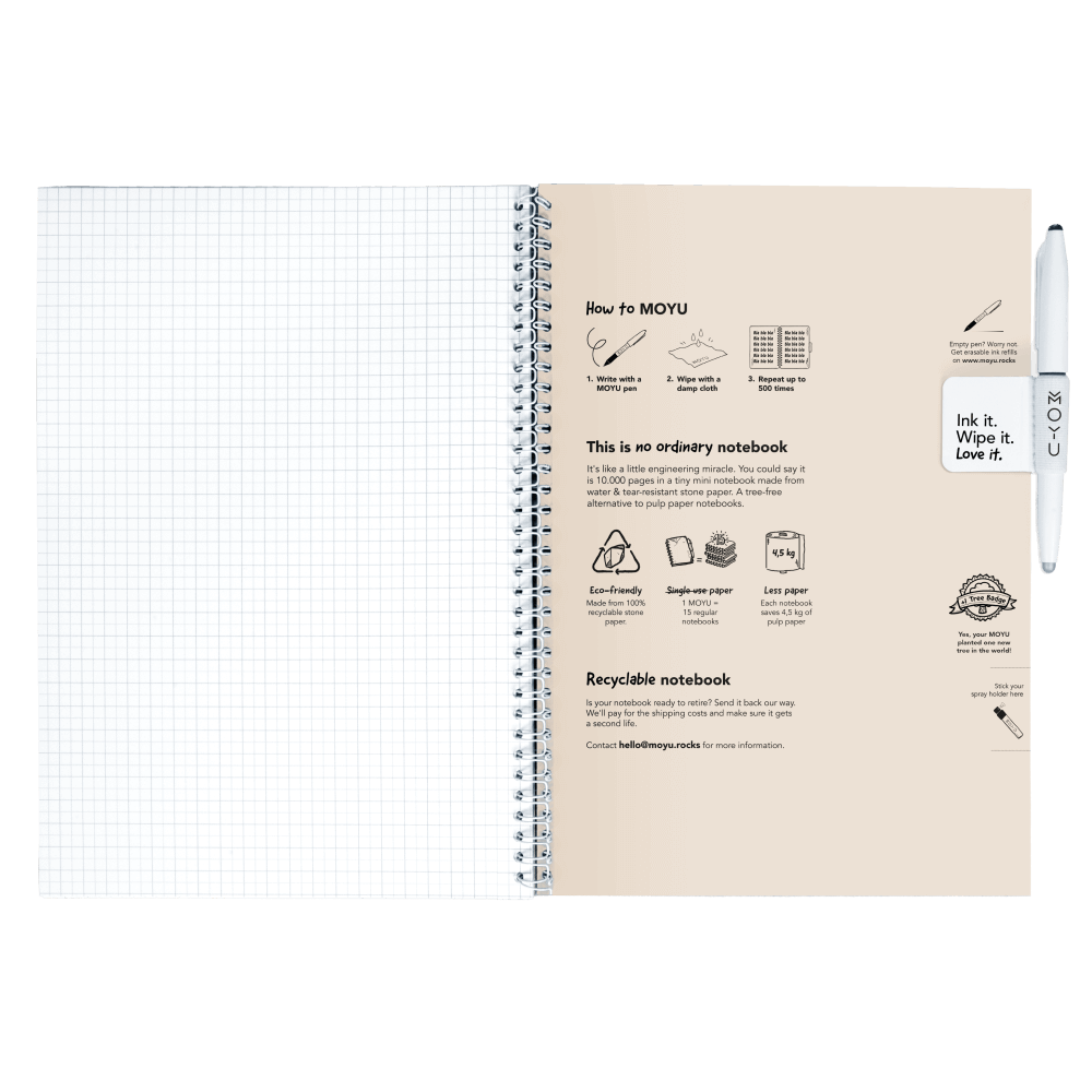 Erasable notebook A4 Flamingo Desert inside back cover