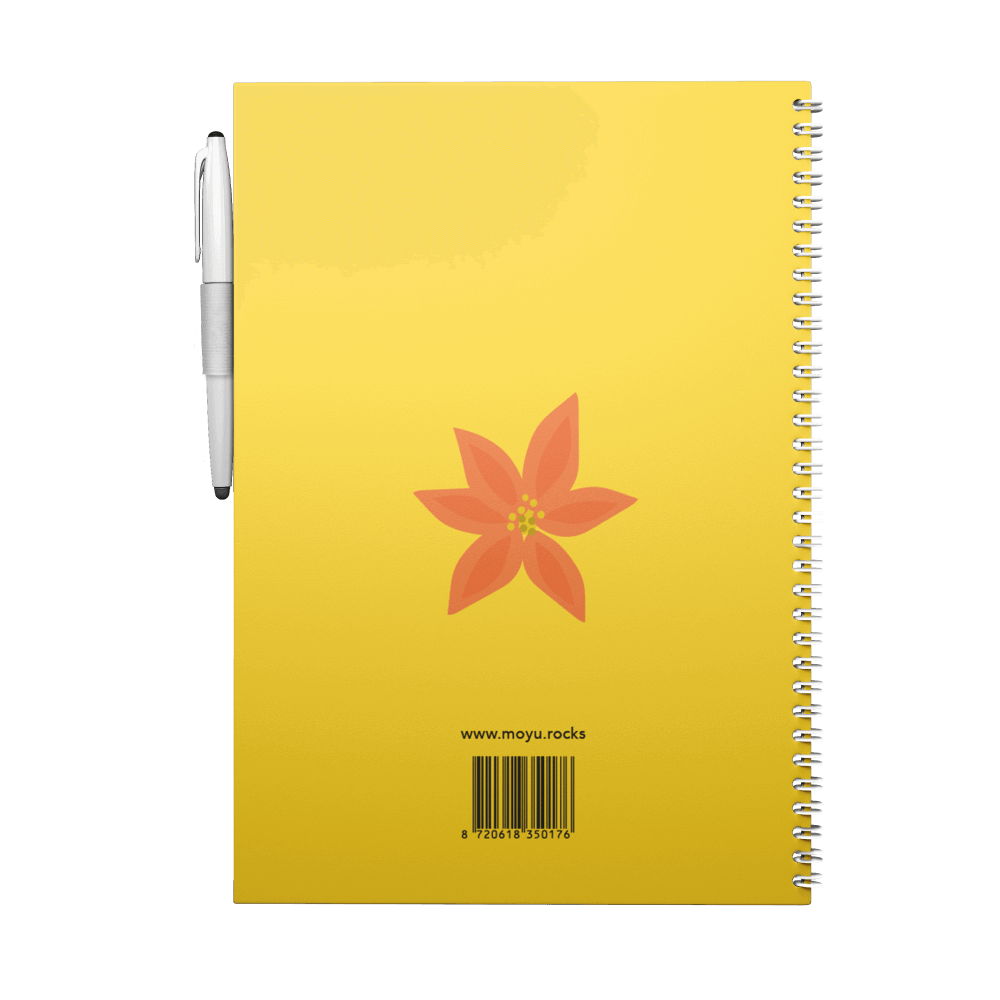 Erasable notebook A4 Flower Vibes back cover