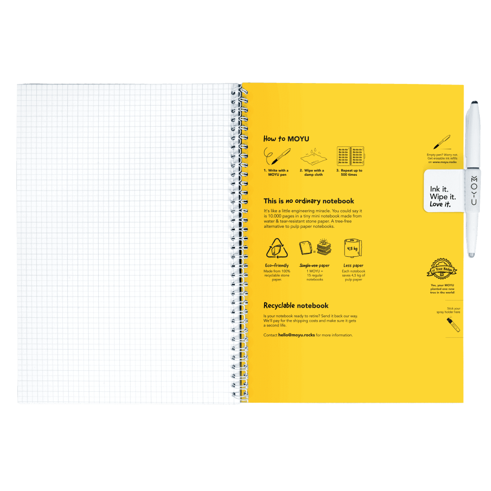 Erasable notebook A4 Flower Vibes inside back cover