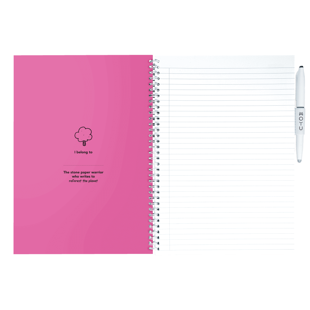 Erasable notebook A4 Passion Pink inside front cover