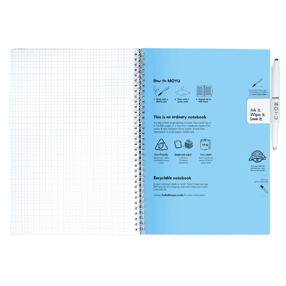 Erasable notebook A4 Rocky Ice inside back cover