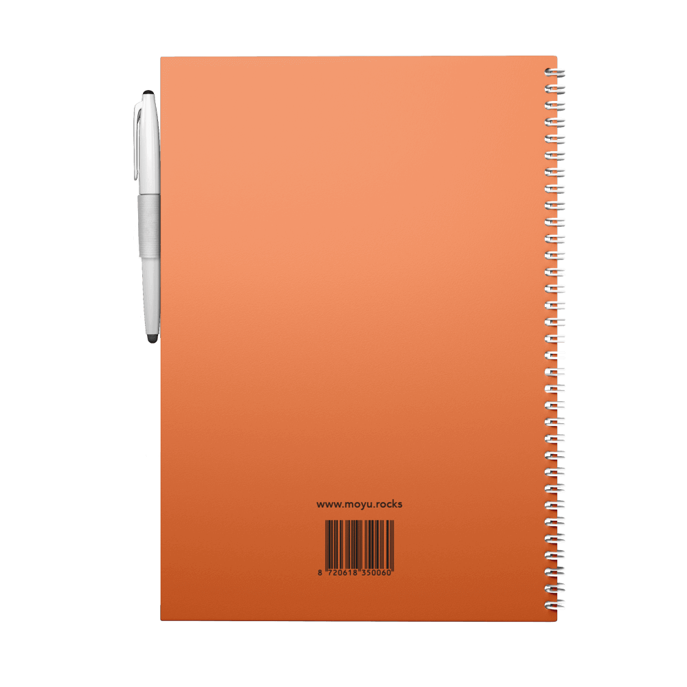 Erasable notebook A4 Sunset Orange back cover