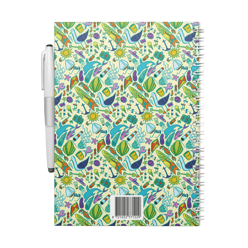 Erasable notebook A5 Beachy Fun back cover