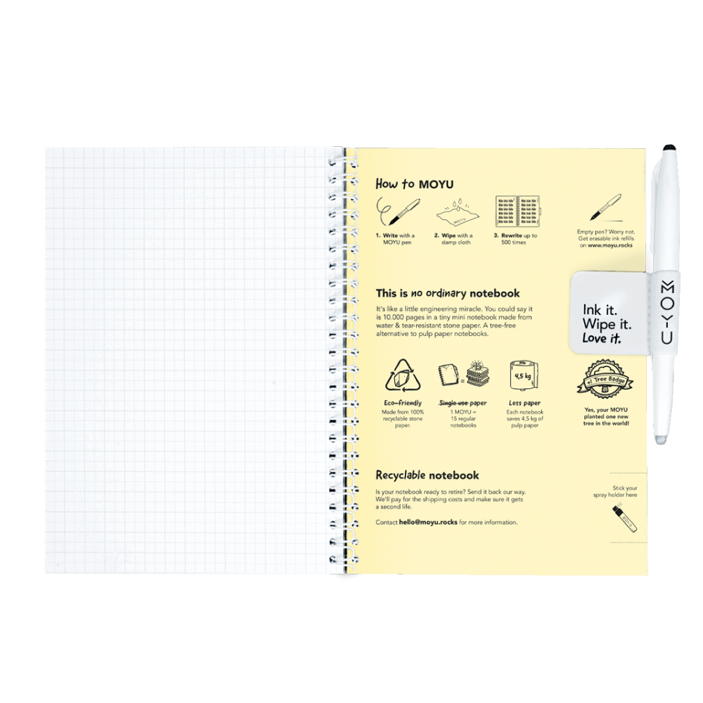 Erasable notebook A5 Beachy Fun inside back cover