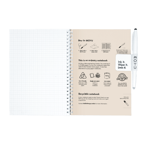 Erasable notebook A5 Flamingo Desert inside back cover