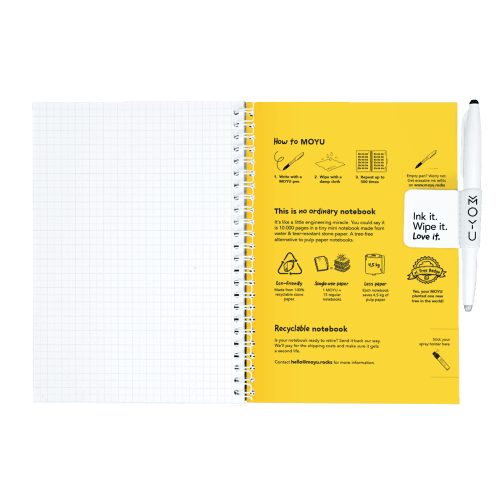 Erasable notebook A5 Flower Vibes inside back cover