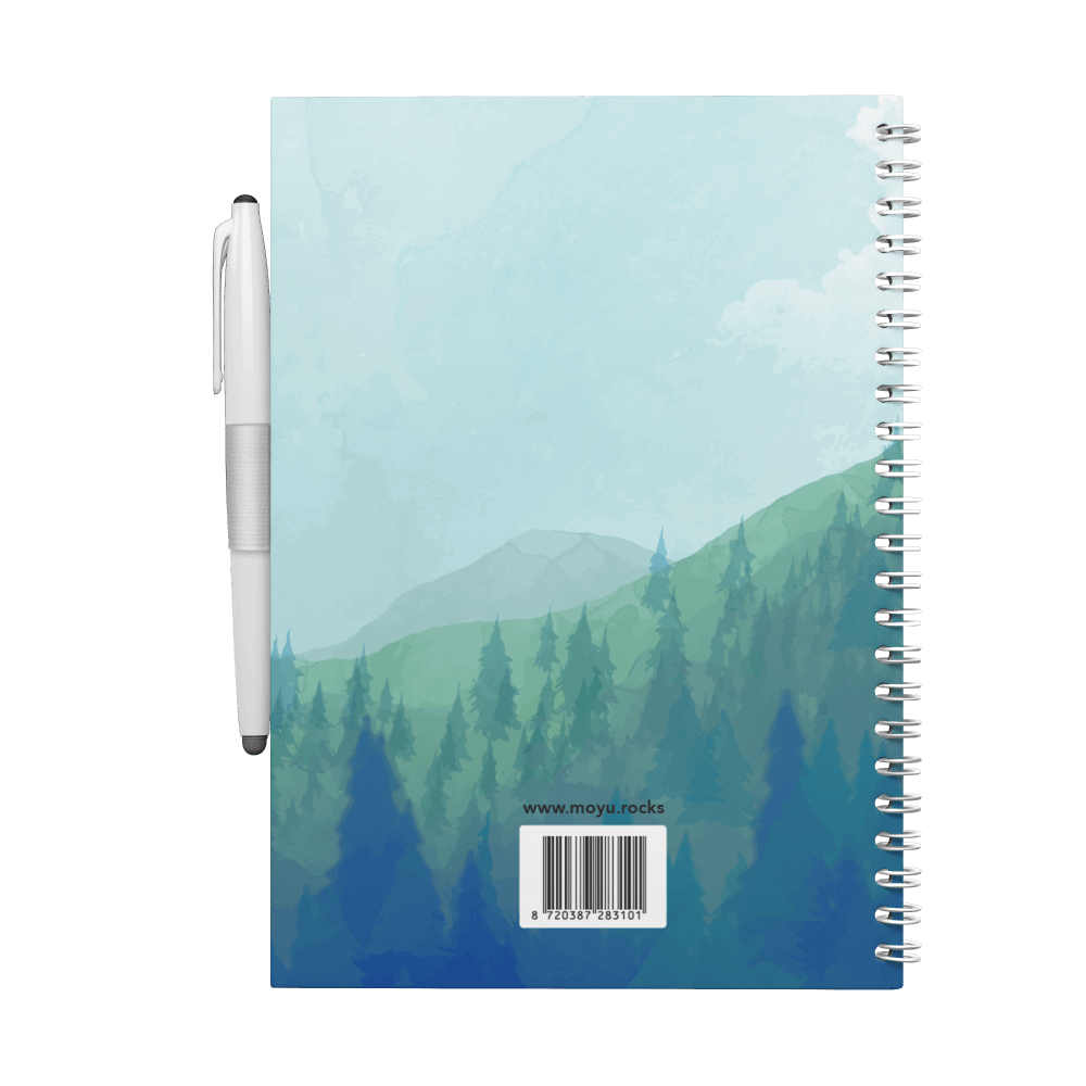 Erasable notebook A5 Misty Mountain back cover