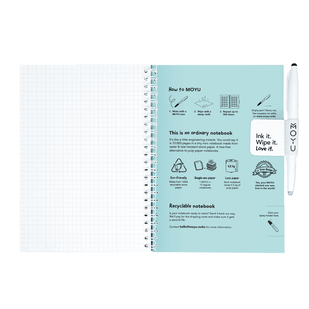 Erasable notebook A5 Misty Mountain inside back cover