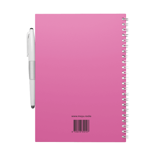 Erasable notebook A5 Passion Pink back cover