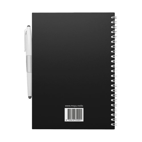 Erasable notebook A5 Pitch Black back cover