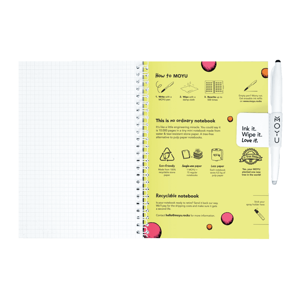 Erasable notebook A5 Pollinators inside back cover