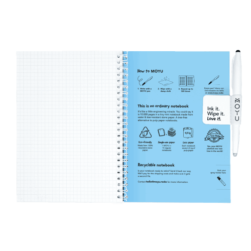 Erasable notebook A5 Rocky Ice inside back cover