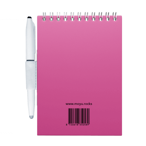 Erasable notebook A6 Passion Pink back cover