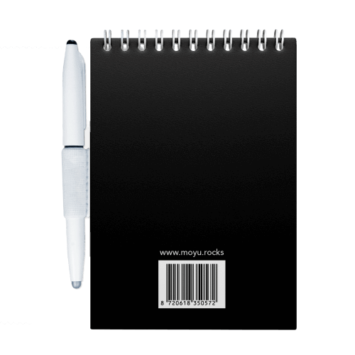 Erasable notebook A6 Pitch Black back cover