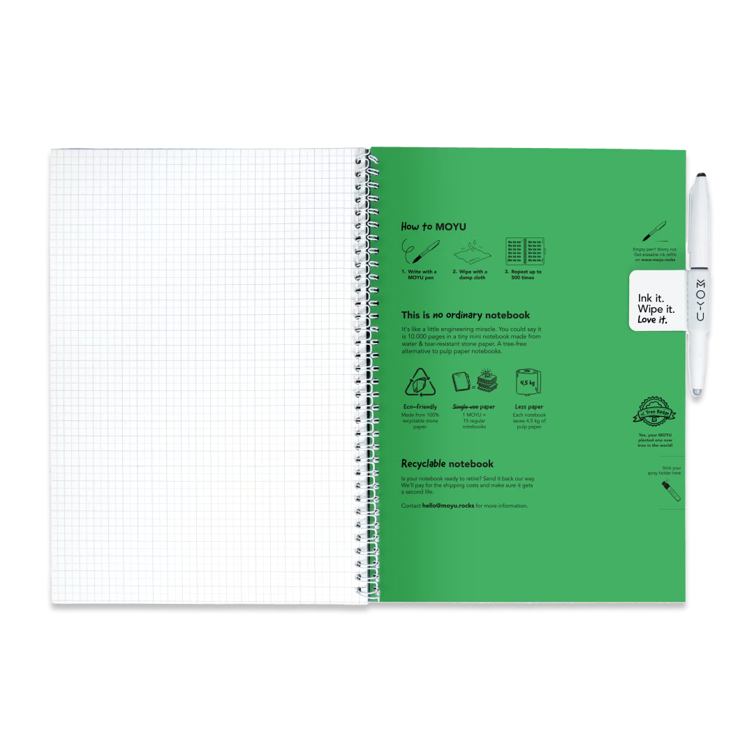 Erasable Notebook A4 - Flashy Moss