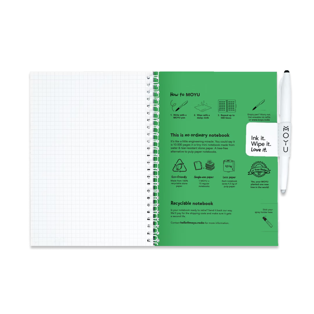 Erasable Notebook A5 - Flashy Moss