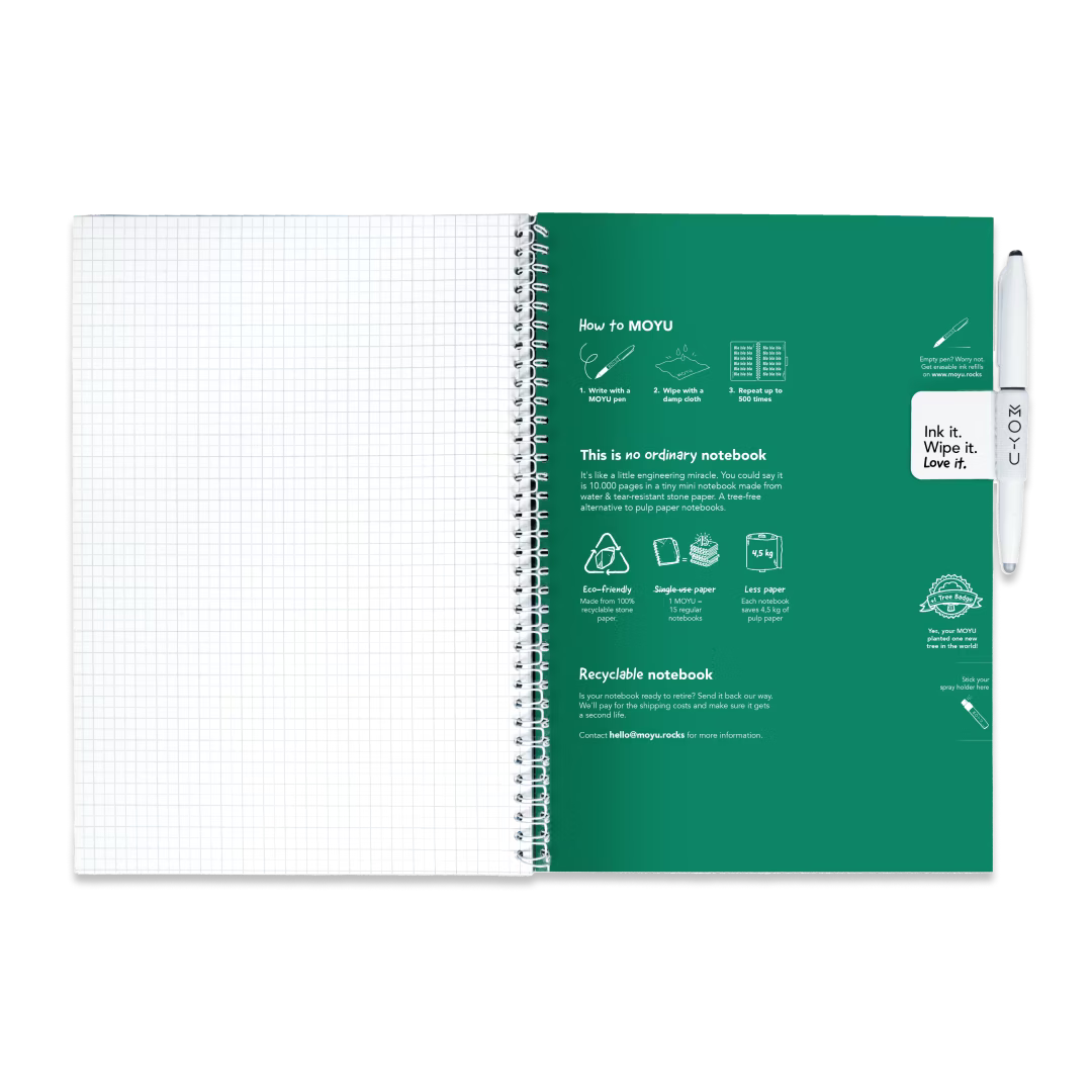Erasable Notebook A4 - Forest Green