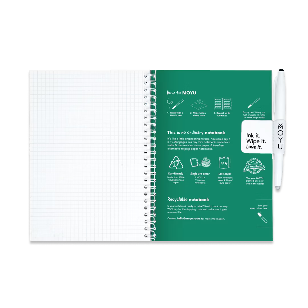Erasable Notebook A5 - Forest Green